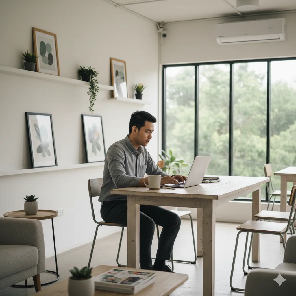 Working professional at a desk